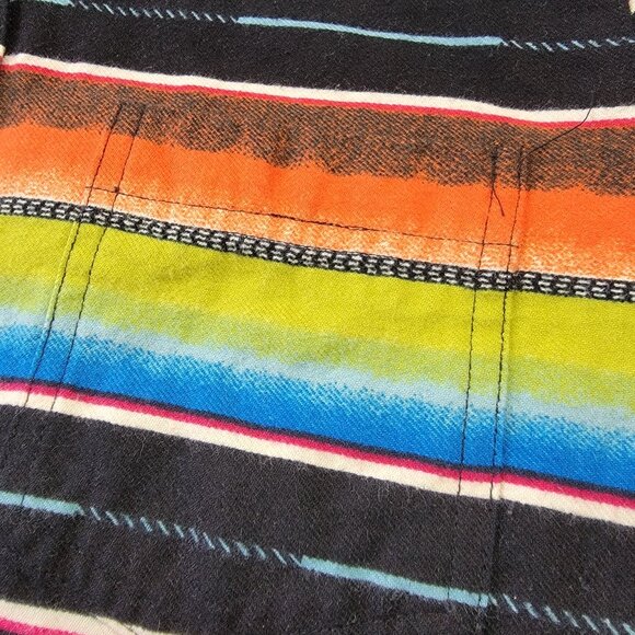 BDG Striped Button Down Shirt Womens Small Multicolor Cotton Southwest - Picture 6 of 11